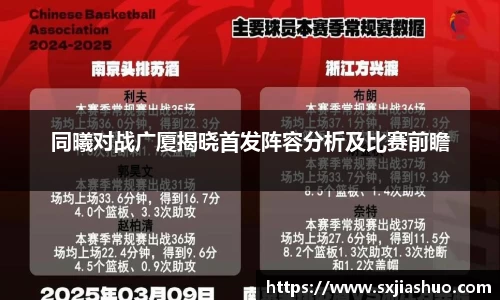 同曦对战广厦揭晓首发阵容分析及比赛前瞻